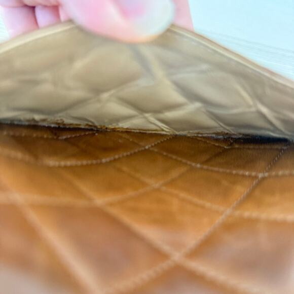 Chanel Lambskin Double Flap Vintage 1988 24K Gold Brown - Picture 16 of 16